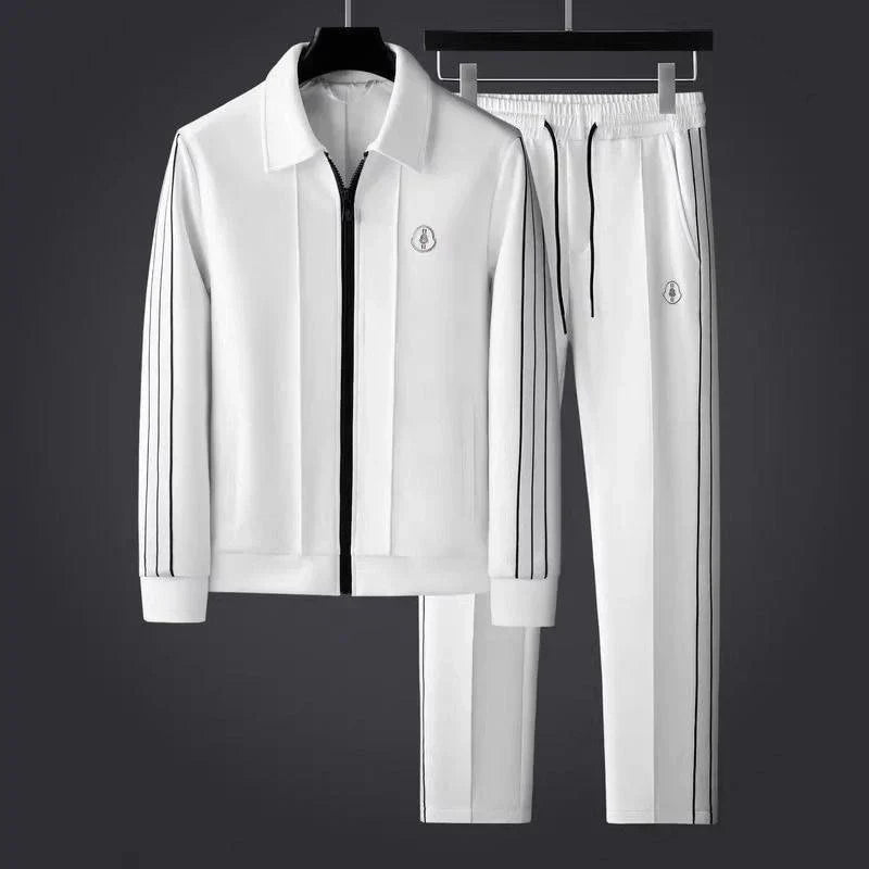 Men's Stripe Co-ord Set – Lightweight Sporty Two-Piece Outfit – view 4