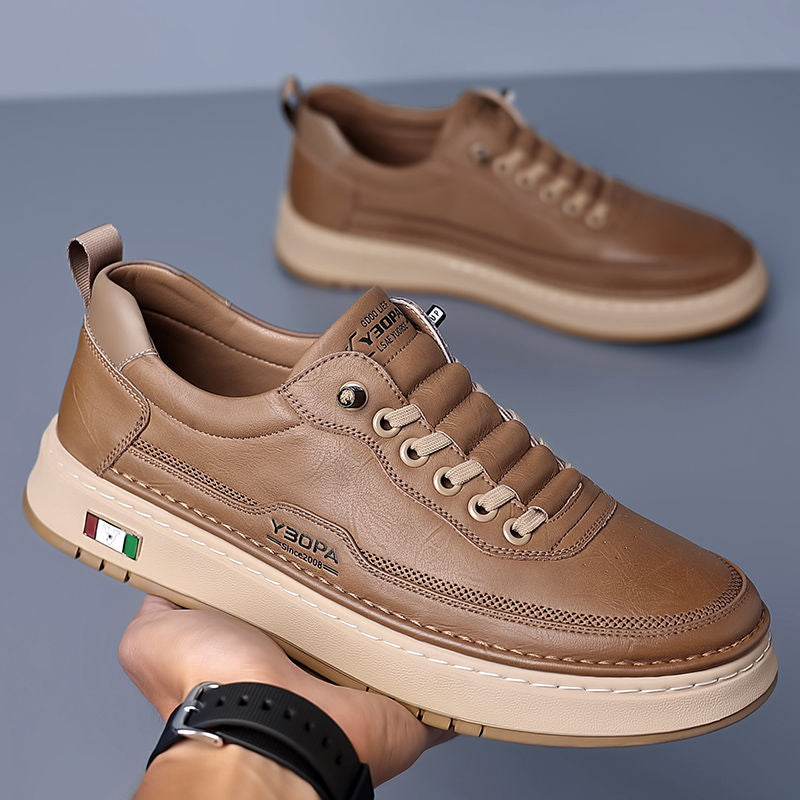 Men's Leather Trainers – Cushioned Everyday Sneakers – view 4