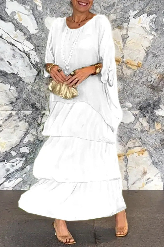 Women's Bohemian Chiffon Maxi Dress - Effortless Summer Style