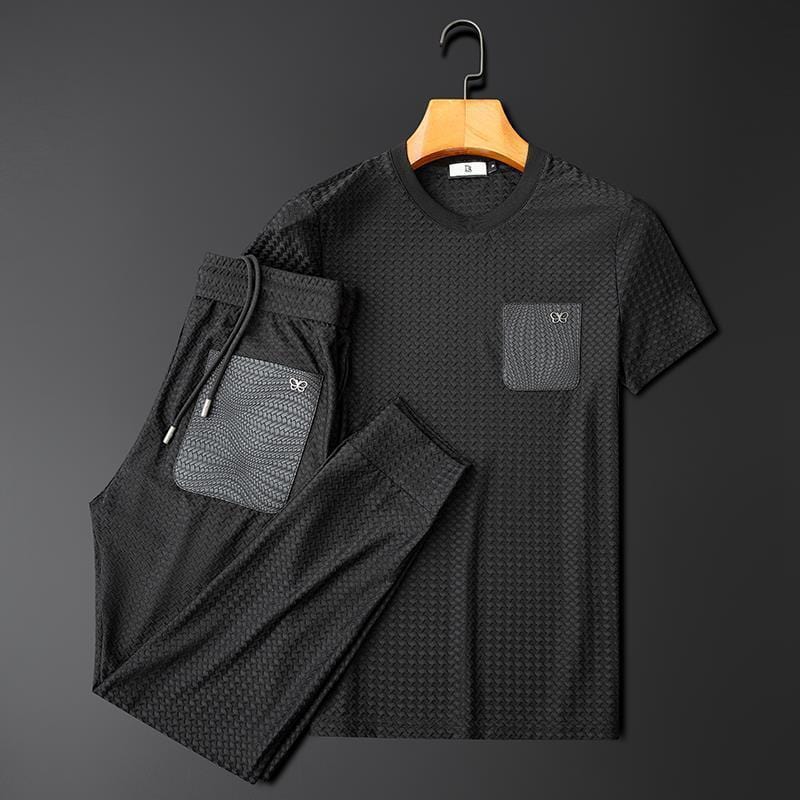 Men's Jacquard Knit Lounge Set – Premium Loungewear Co-ord
