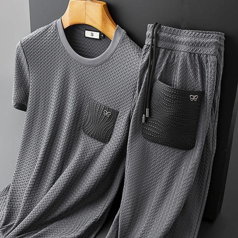 Men's Jacquard Lounge Set – Textured Knit Co-ord for Easy Days – view 9