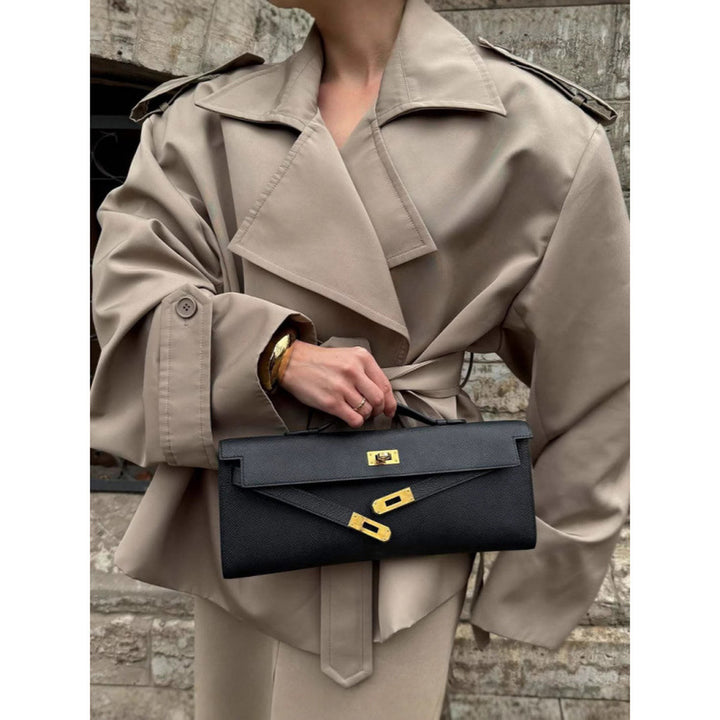 Belted Short Trench Coat