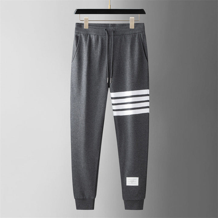 Men's Cotton Blend Joggers – Sienna Striped Track Trousers – view 6