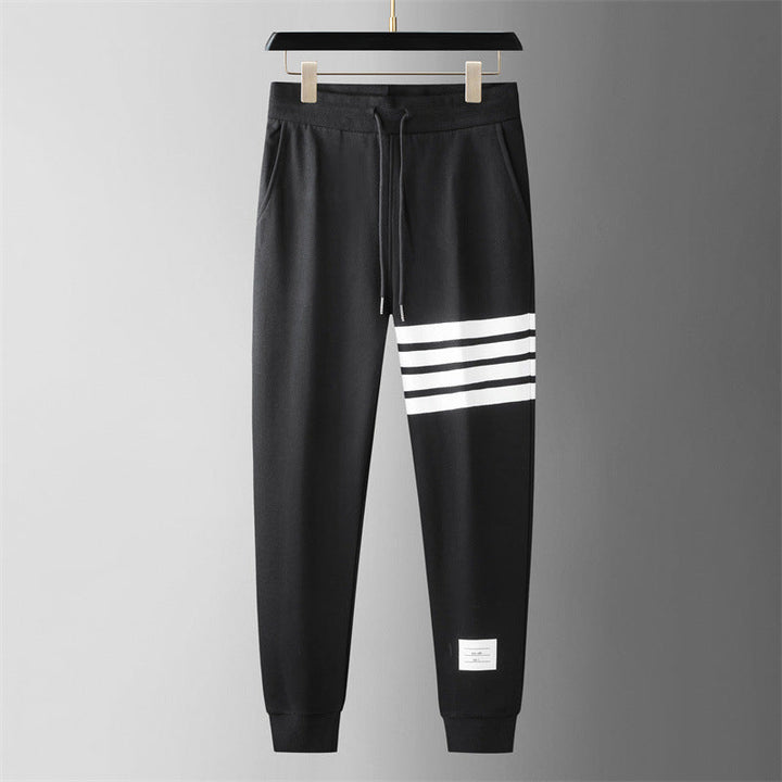 Men's Cotton Blend Joggers – Sienna Striped Track Trousers – view 12