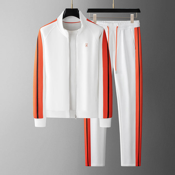 Men's Track Set – Contrast Stripe Zip Top and Joggers Co-ord – view 7