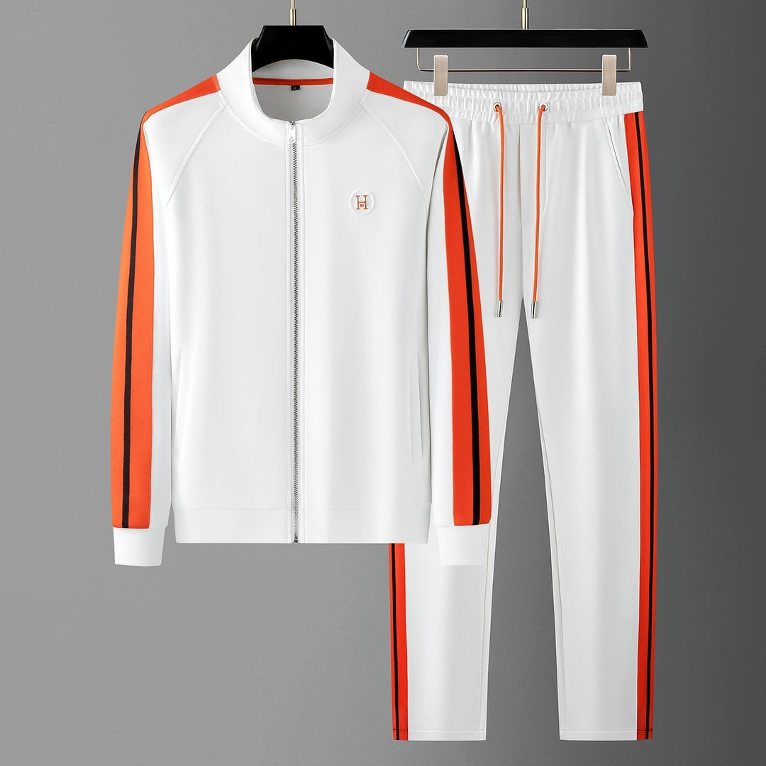 Men's Track Set – Contrast Stripe Zip Top and Joggers Co-ord – view 6