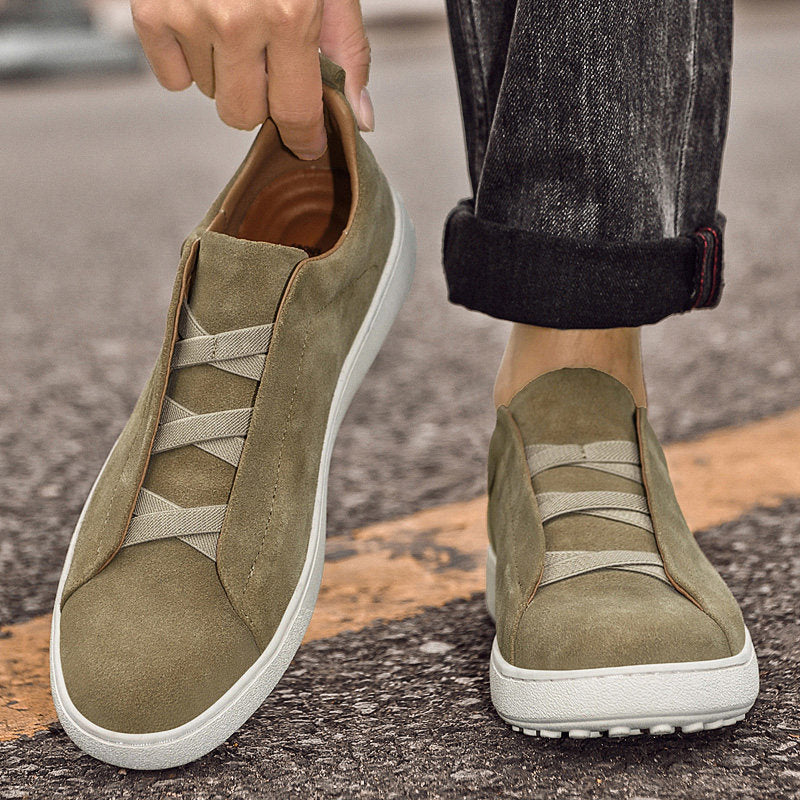 Men's Suede Trainers - Casual Low-Top Leather Sneakers – view 11