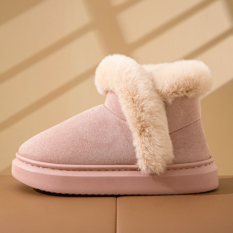Women's Arctic Faux Suede Slippers – Cosy Faux Fur Lined Indoor Shoes – view 3