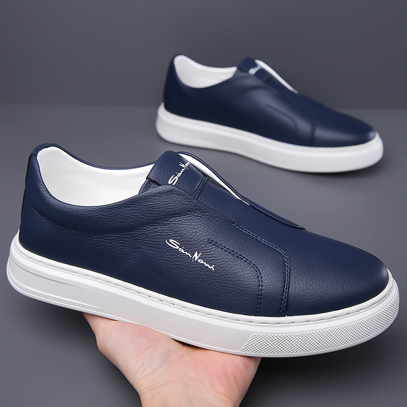 Men's Vegan Leather Slip-On Trainers – Easy Everyday Smart Casual – view 2