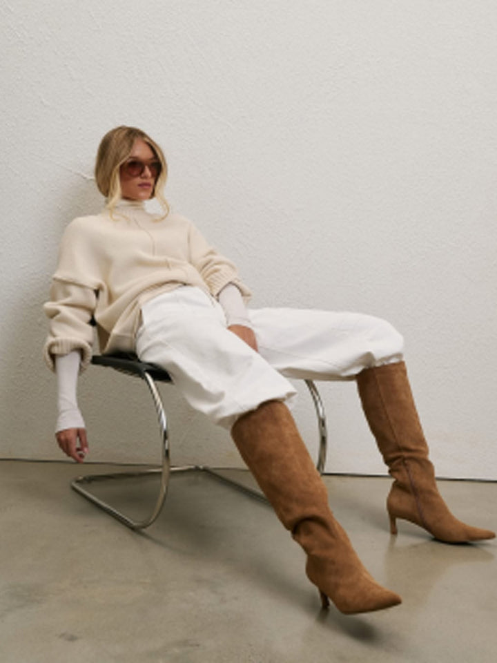 Minimalist High-Neck Sweater