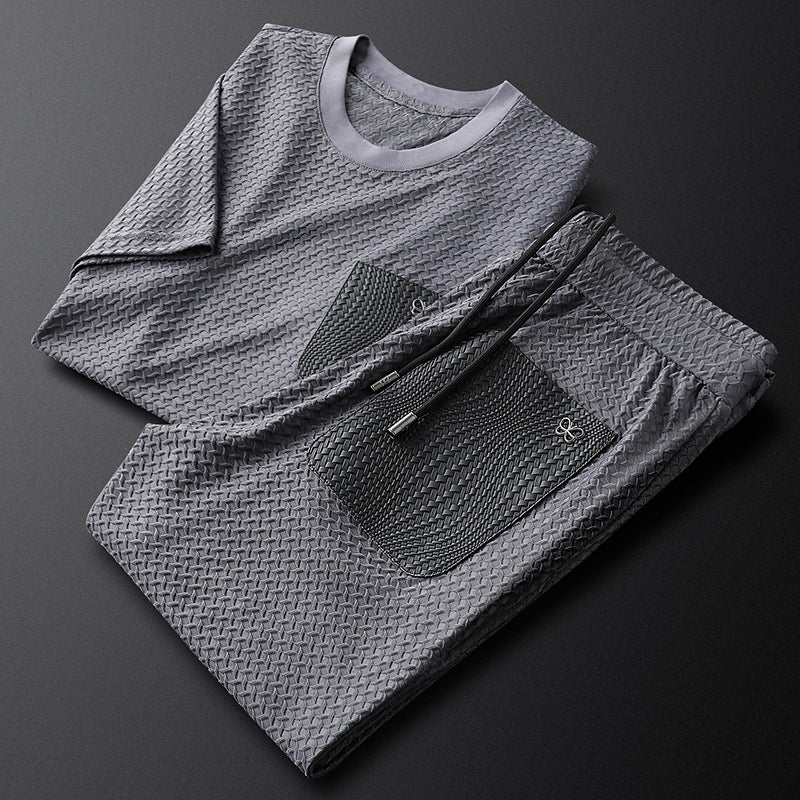 Men's Jacquard Lounge Set – Textured Knit Co-ord for Easy Days – view 10