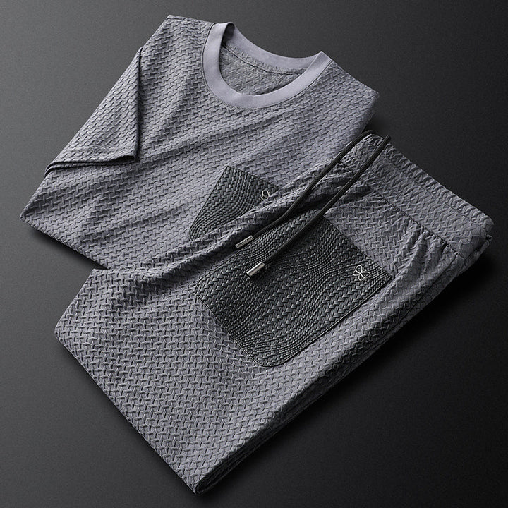 Men's Jacquard Lounge Set – Textured Knit Co-ord for Easy Days – view 10