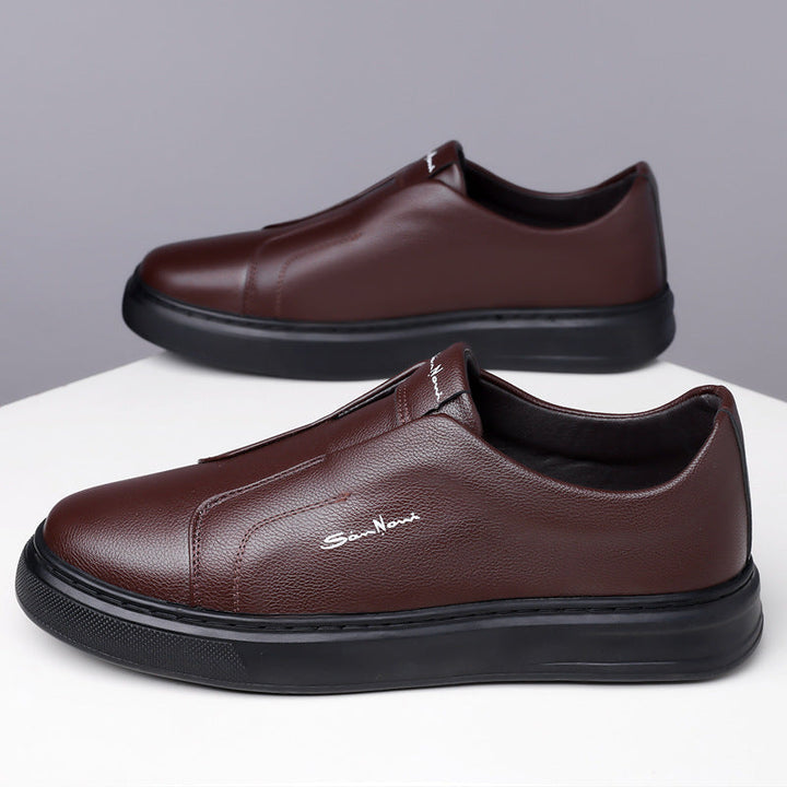 Men's Vegan Leather Slip-On Trainers – Easy Everyday Smart Casual – view 6
