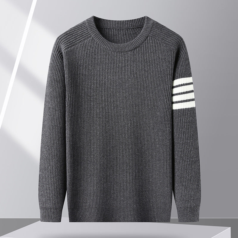 Men's Striped Knit Jumper – Dante Soft Sporty Sweater – view 7