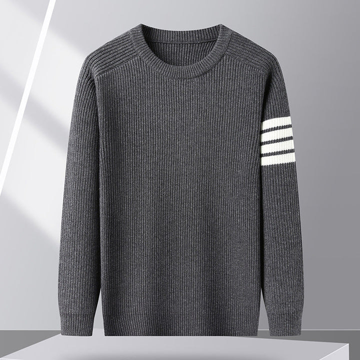 Men's Striped Knit Jumper – Dante Soft Sporty Sweater – view 7