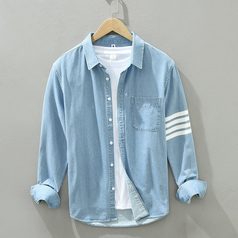 Men's Denim Shirt – Lightweight Cotton Western Shirt – view 5