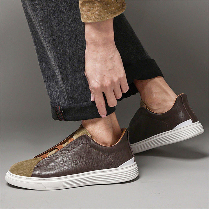 Men's Adriano Leather & Suede Sneakers – Slip-On Trainers – view 11