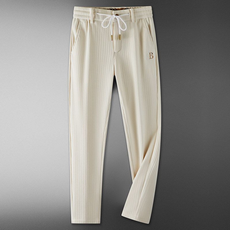 Men's Corduroy Trousers – Torino Soft Drawstring Trousers – view 2