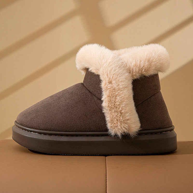Women's Arctic Faux Suede Slippers – Cosy Faux Fur Lined Indoor Shoes – view 9