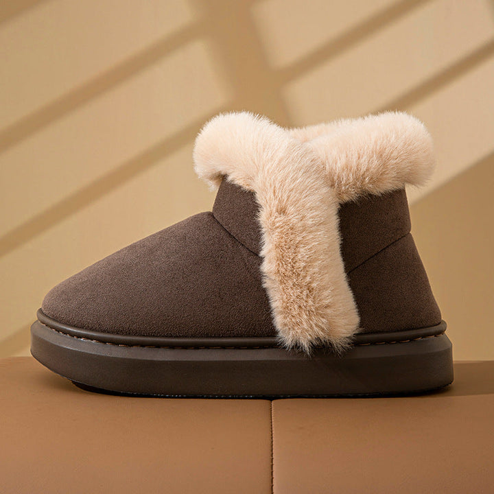 Women's Arctic Faux Suede Slippers – Cosy Faux Fur Lined Indoor Shoes – view 9