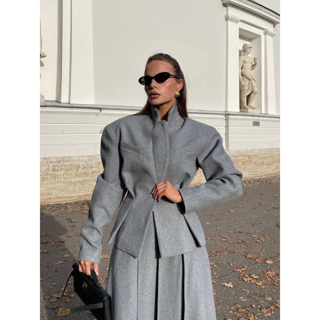 Waist Blazer & A-Line Overskirt Set