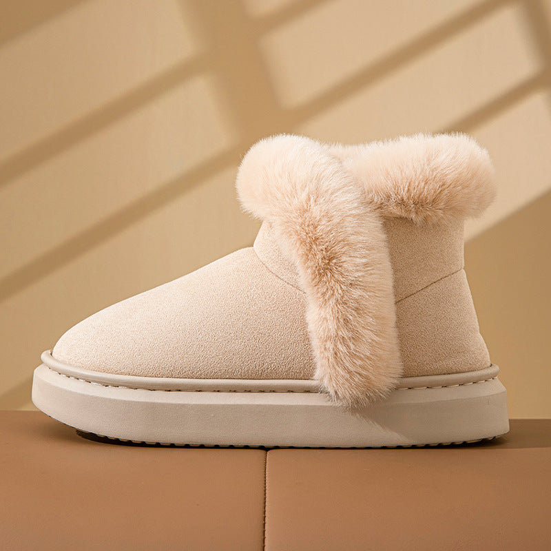 Women's Arctic Faux Suede Slippers – Cosy Faux Fur Lined Indoor Shoes – view 7