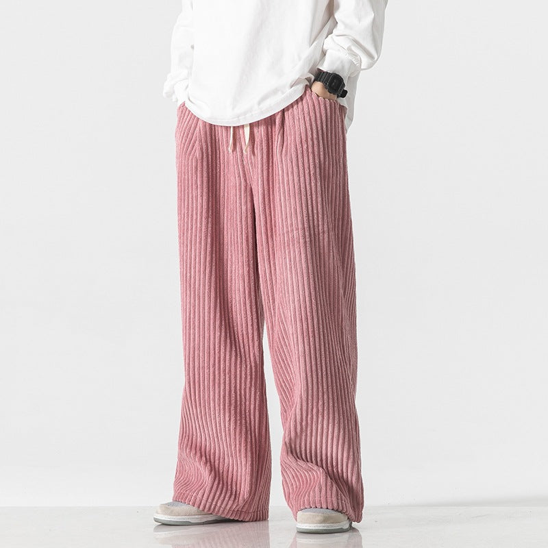 Men's Cotton Corduroy Trousers – Ibiza Wide-Leg Drawstring – view 9