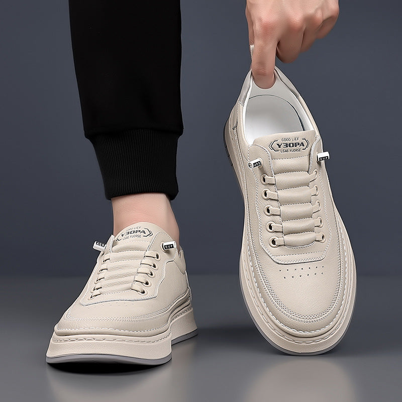Men's Leather Trainers – Cushioned Everyday Sneakers – view 12