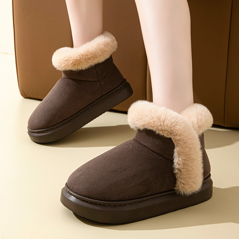 Women's Arctic Faux Suede Slippers – Cosy Faux Fur Lined Indoor Shoes – view 11