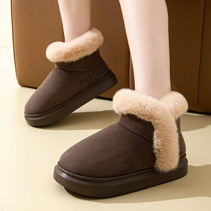 Women's Arctic Faux Suede Slippers – Cosy Faux Fur Lined Indoor Shoes – view 11