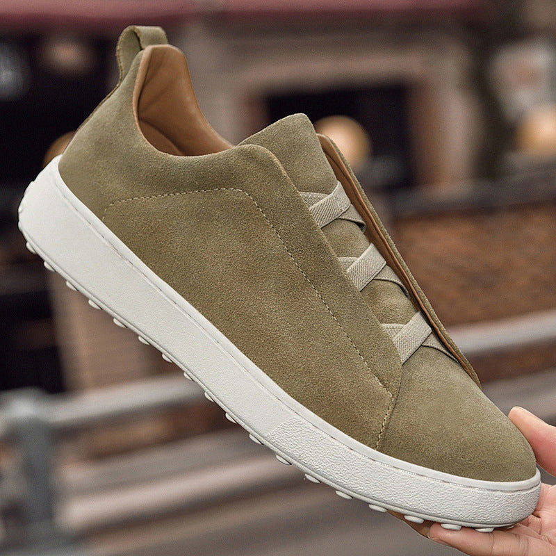 Men's Suede Trainers - Casual Low-Top Leather Sneakers – view 8