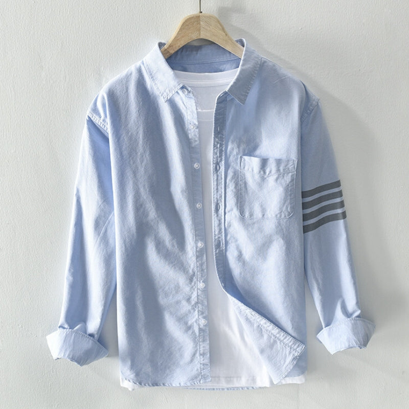 Men's Lightweight Cotton Shirt – Classic Button-Up with Pocket