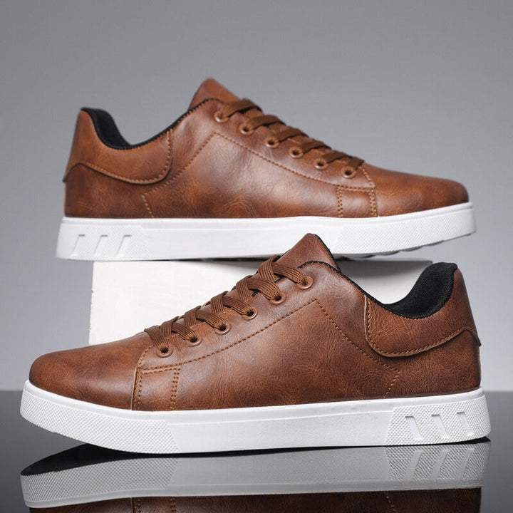 Men's Vegan Leather Trainers – Paolo Cushioned Low-Top – view 2