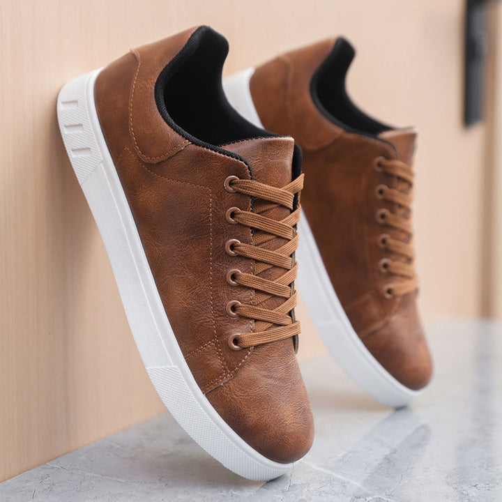 Men's Vegan Leather Trainers – Paolo Cushioned Low-Top – view 6