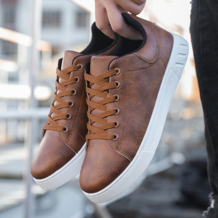 Men's Vegan Leather Trainers – Paolo Cushioned Low-Top – view 5
