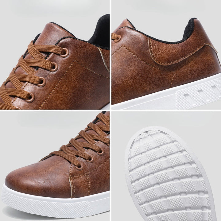 Men's Vegan Leather Trainers – Paolo Cushioned Low-Top – view 7