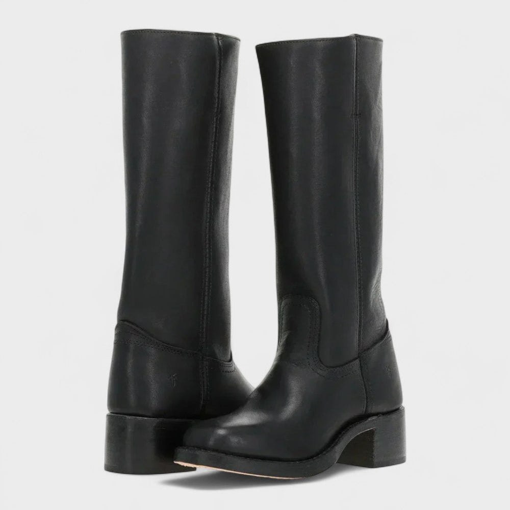 Women's Classic Riding Boots with High Line - Elegant Everyday Boots