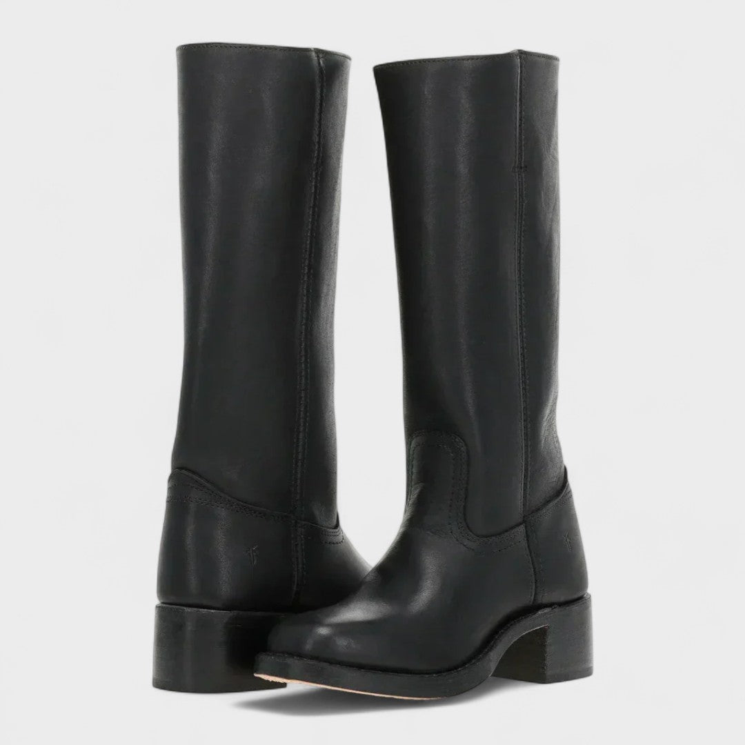 Women's Classic Riding Boots with High Line - Elegant Everyday Boots