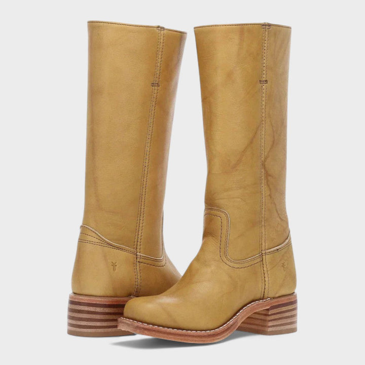 Women's Classic Riding Boots with High Line - Elegant Everyday Boots