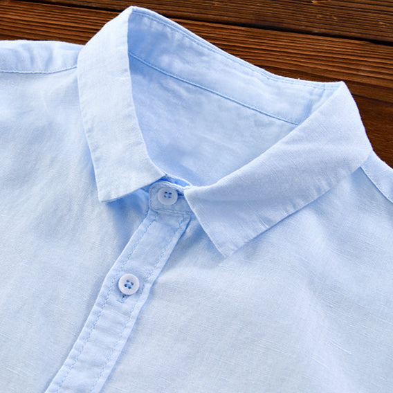 Men's Cotton-Linen Shirt – Bruno Lightweight Summer Button-Up – view 11