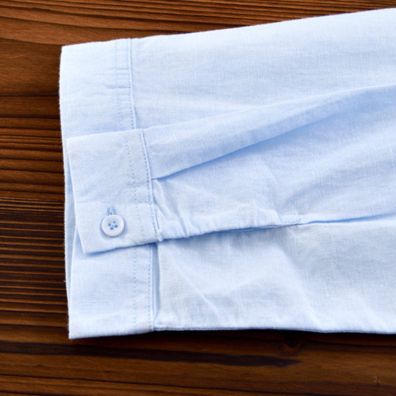 Men's Cotton-Linen Shirt – Bruno Lightweight Summer Button-Up – view 12