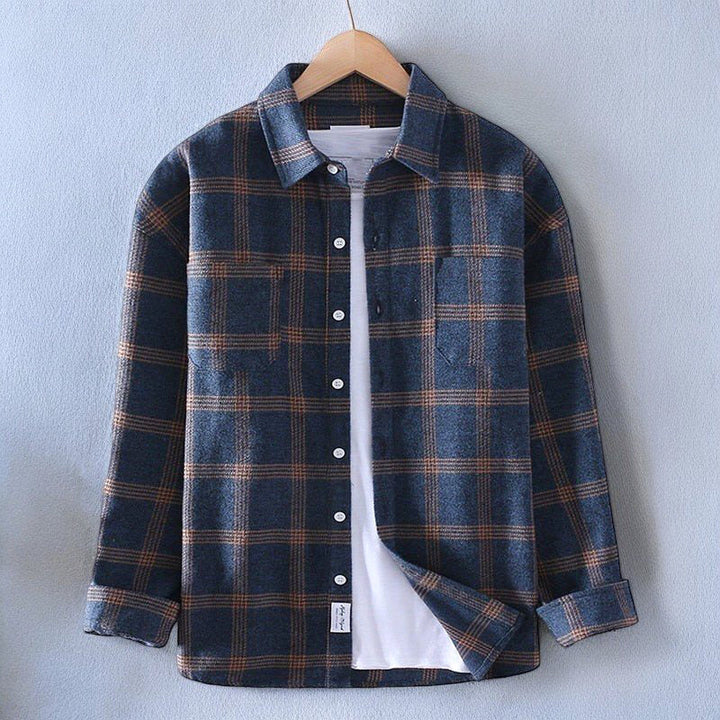 Men's Massimo Cotton Plaid Shirt – Smart-Casual Check Classic