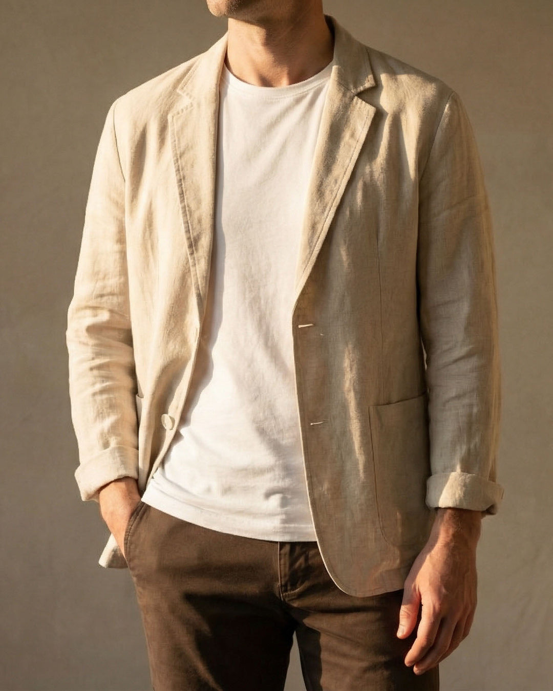 Men's Linen Blazer – Unstructured Summer Tailoring – view 9