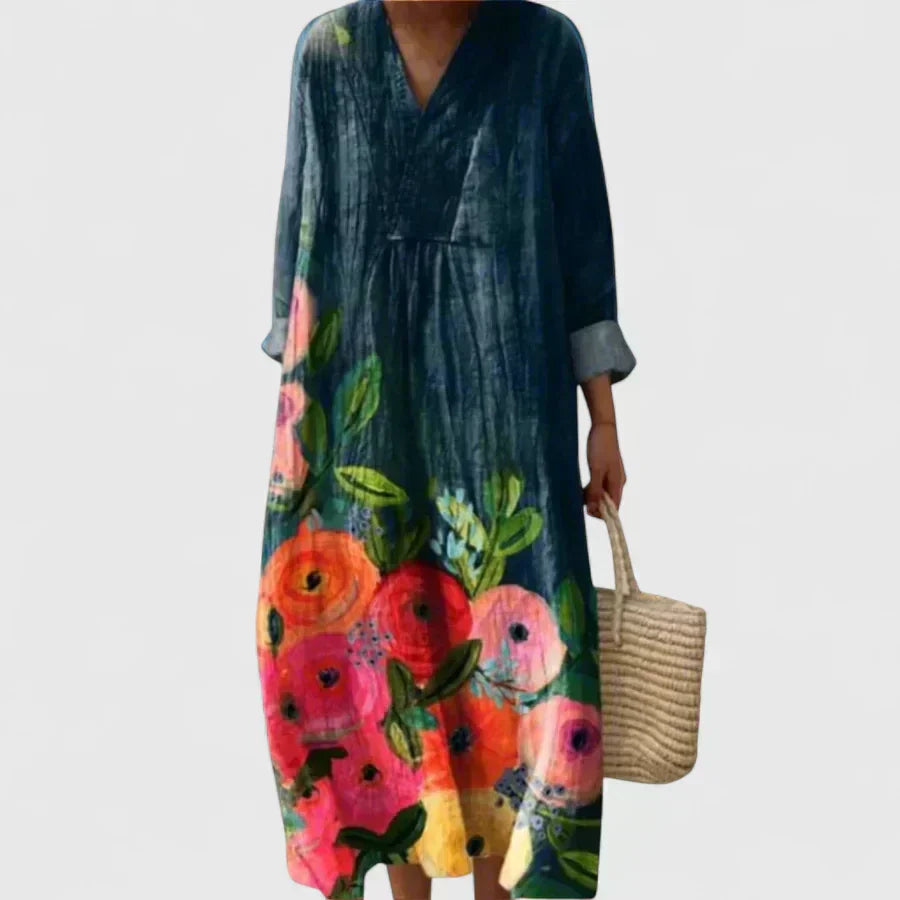 Women's Floral Elegant Maxi Dress - Effortless Everyday Style