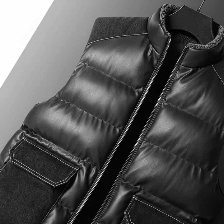 Men's Padded Gilet – Quilted Insulated Vest with Stand Collar – view 7