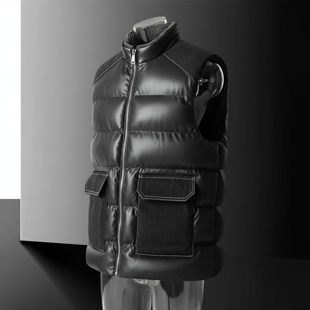 Men's Padded Gilet – Quilted Insulated Vest with Stand Collar – view 8