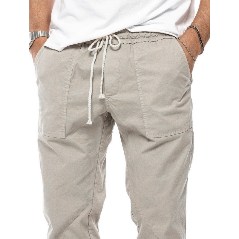 Men's Linen Blend Joggers – Breathable Relaxed-Fit Trousers – view 4