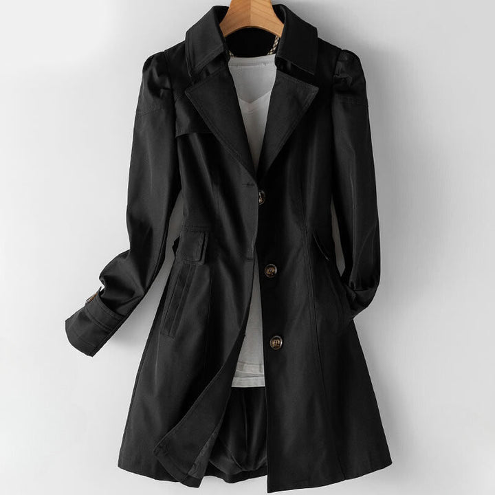 Women's Cotton Blend Heritage Coat – Tailored Lapel Overcoat – view 2
