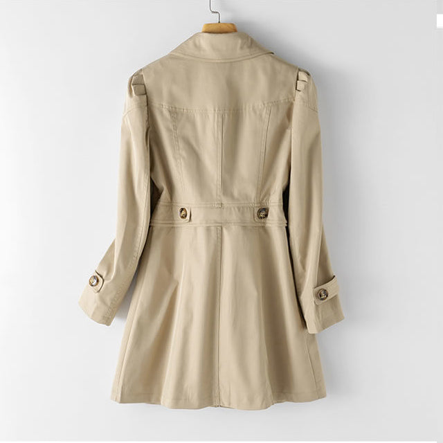 Women's Cotton Blend Heritage Coat – Tailored Lapel Overcoat – view 4