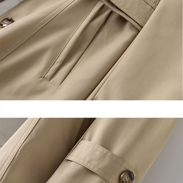Women's Cotton Blend Heritage Coat – Tailored Lapel Overcoat – view 5